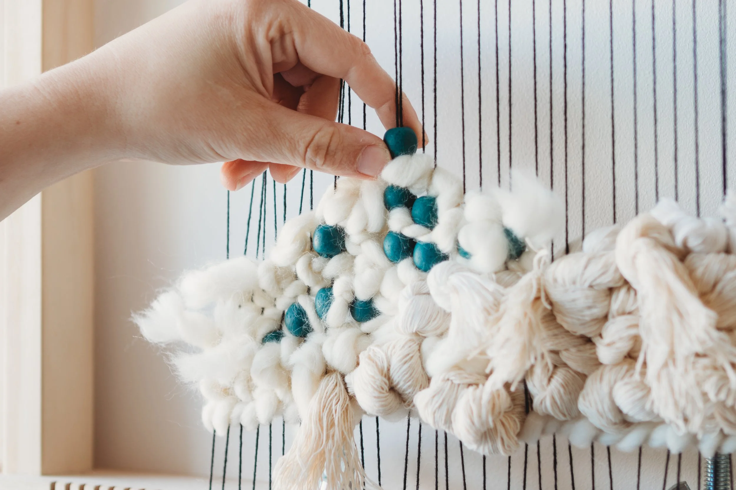 Adding beads to macrame discount